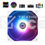 Кулер для корпуса Thermalright TL-C14W-Sx3 белый (140x140x26mm, 4-pin PWM, ARGB, 74.3CFM, 26.6dBA, 1500RPM), фото3