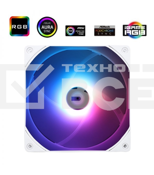 Кулер для корпуса Thermalright TL-C14W-Sx3 белый (140x140x26mm, 4-pin PWM, ARGB, 74.3CFM, 26.6dBA, 1500RPM)
