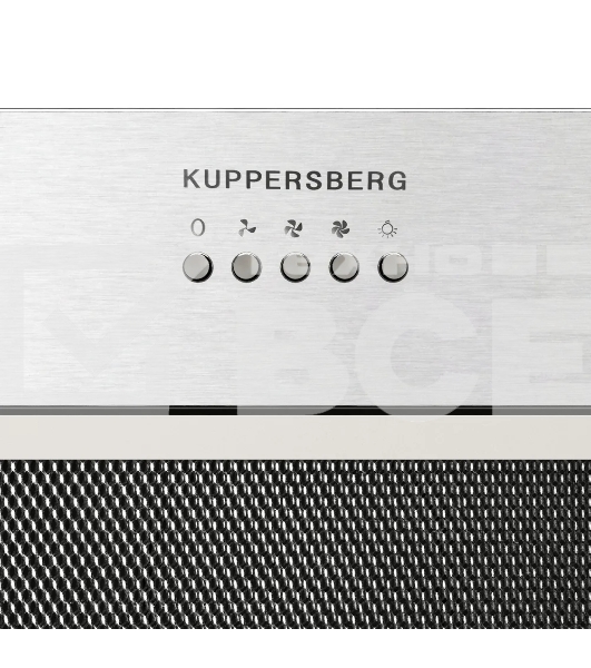 Встраиваемая вытяжка Kuppersberg INPUSH 60 X, High-Tech, 60 см, механическое управление, обратный клапан, 3 скорости, 780 м3/ч, периметральное всасывание, угольный фильтр KF-SC 2 (опция), уровень шума 62 дБ, цвет нержавеющая сталь