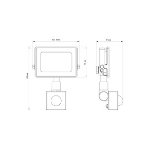 Прожектор Ultraflash LFL-3002S C02 черный (LED прожектор с датчиком, 30 Вт, 230В, 6500К), фото7