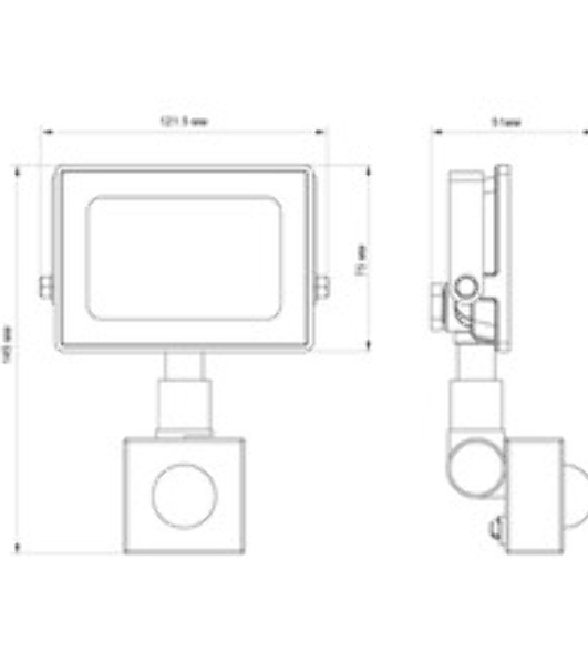 Прожектор Ultraflash LFL-3002S C02 черный (LED прожектор с датчиком, 30 Вт, 230В, 6500К)