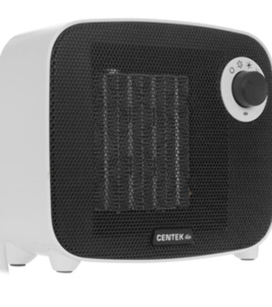 Тепловентилятор Centek CT-6023 белый/черный, 750/1500 Вт, 15 м2