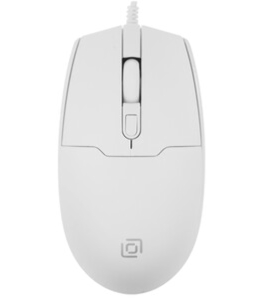 Мышь проводная Oklick 147M белый, 2000 dpi, USB, кнопки - 4
