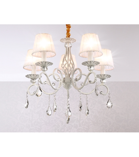 Светильник Ambrella light TR4547/5 WH/SL белый/серебро E14/5 max 40W D565*500