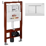 Комплект BAU 6 в 1: инсталляция BAU PRO, унитаз подвесной торнадо Bau Dream Hurricane-2, сиденье дюропласт микролифт, клавиша BAU Stil, белый глянец, фото2