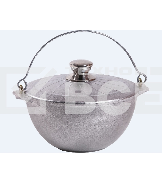 Казан походный 56300 6 л, литой алюминиевый с крышкой