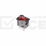 Выключатель клавишный 250V 6А (4с) ON-OFF красный с подсветкой Mini 36-2190 Rexant, фото 1