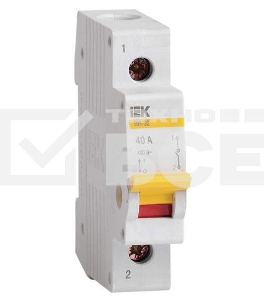Выключатель нагрузки Iek MNV10-1-040 (мини-рубильник) ВН-32 1Р 40А ИЭК