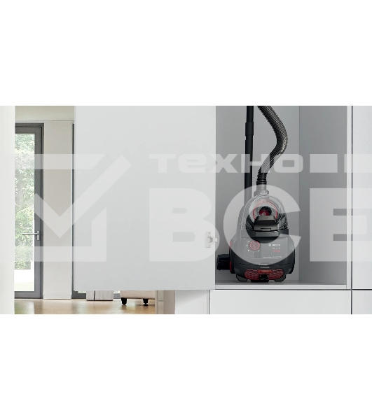 Пылесос Bosch BGS21POW2 черный, 2000 Вт, уборка сухая, пылесборник контейнер 2 л