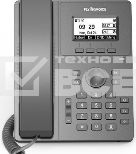 Телефон IP Flyingvoice P10G черный