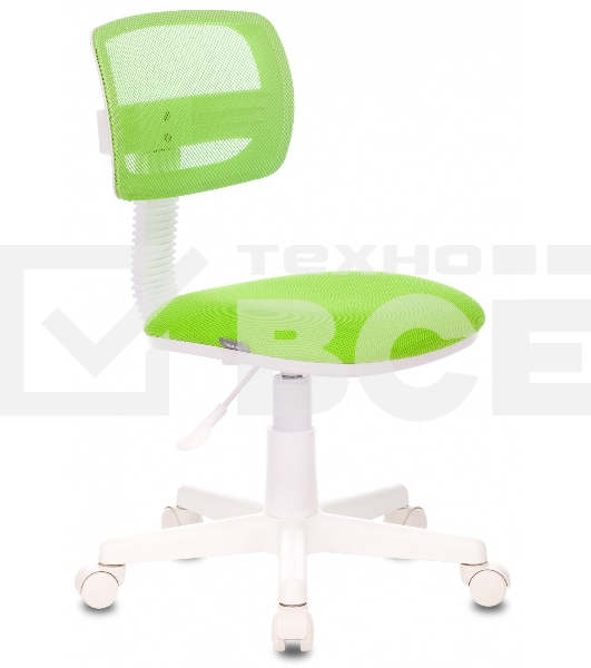 Кресло детское Бюрократ CH-W299/SD/TW-18 TW-03A TW-18 салатовый спинка сетка (пластик белый)