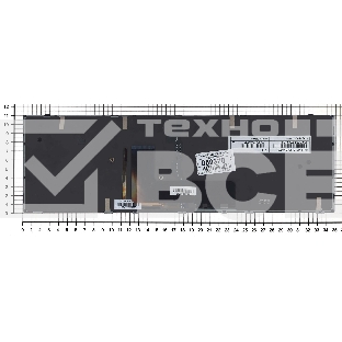 Клавиатура для ноутбука DNS Clevo P651 черная с рамкой с подсветкой