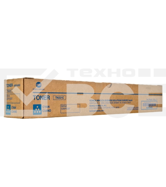 Картридж лазерный Konica-Minolta TN-221C голубой для bizhub C227/C287