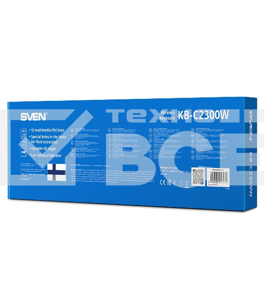 Клавиатура Sven KB-C2300W беспроводная USB чёрная
