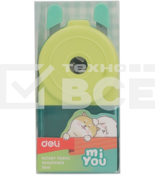 Точилка для карандашей механическая Deli E0641 miYou 1 отверстие пластик ассорти