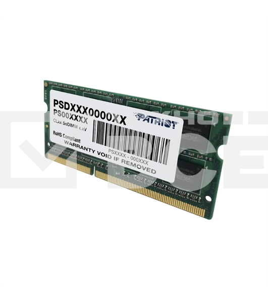 Оперативная память Patriot, DDR3L, 4GB (1x4 GB), 1600 MHz, CL11, SO-DIMM