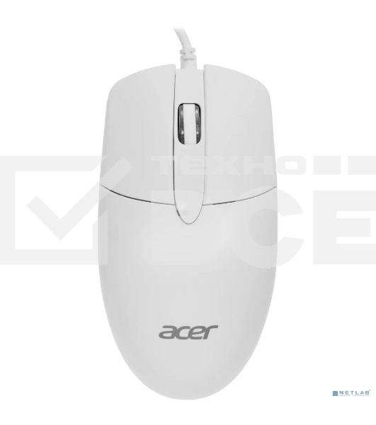 Мышь проводная Acer OMW300 белый, 1200 dpi, USB, кнопки - 3