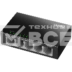 Коммутатор CUDY FS105 5-Port 10/100 Mbps Desktop Switch, 5 10/100M RJ45 Ports, Loop Detection, Metal Case, Power Saving, Plug & Play, фото4