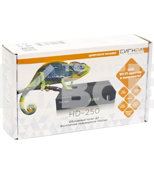 Ресивер DVB-T2 Сигнал Эфир HD-250 черный