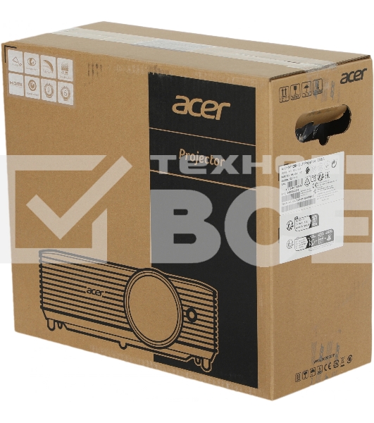 Проектор Acer X1128H, DLP, SVGA, 4800 Lm, 20000:1, EMEA, 2.7 Kg, EURO Power