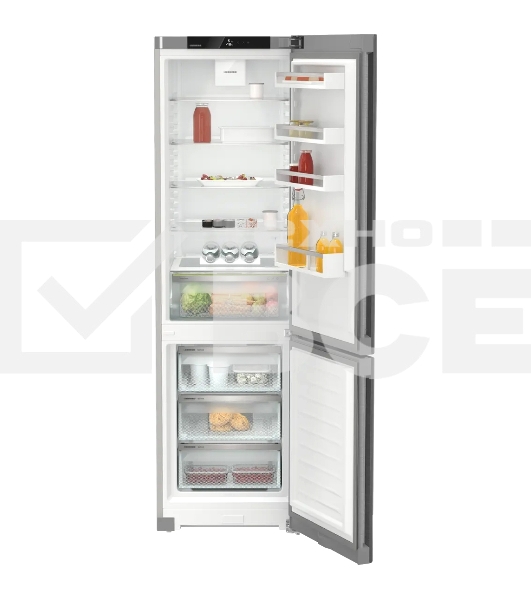 Холодильники Liebherr Pure CNsdc 5703-22 001 серебристый SmartSteel двухкамерный 266/94л морозилка снизу