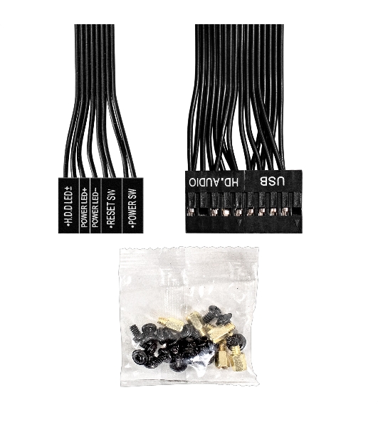 Компьютерный корпус Miditower ExeGate AA-443 (ATX, без БП, 2*USB+HD Audio, черный)
