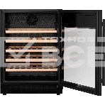 Винный шкаф KUPPERSBERG RBW 85, встраиваемый, High-Tech, объем 135 л, вместимость 54 бутылки, диапазон температуры 5-20 градусов, механическое открытие двери, 5 полок из бука, LCD дисплей, уровень шума 40 дБ, черный, фото7