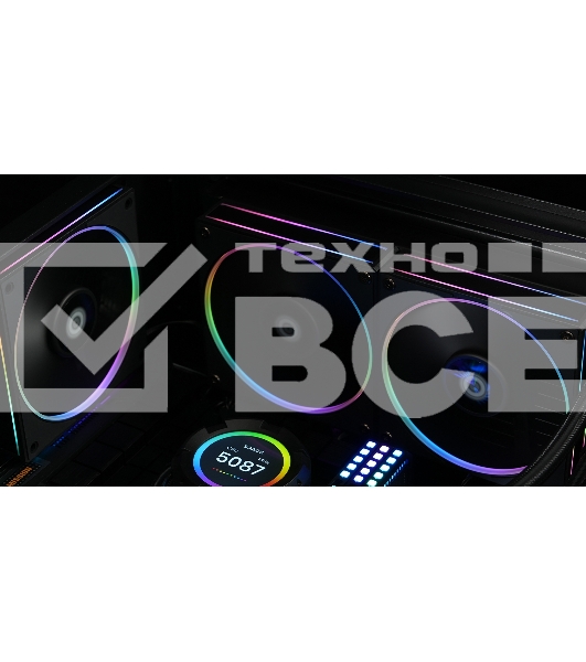 Вентилятор для корпуса ID-Cooling AF-127-ARGb-K черный, 120 мм, 2000 об/мин, 29.9 дБ, 4 pin