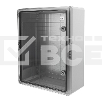 Корпус пластиковый ЩМПп с прозрачной дверцей и монтажной панелью 500х400х180мм, АБС, УХЛ1, IP65 Rexant, фото 1