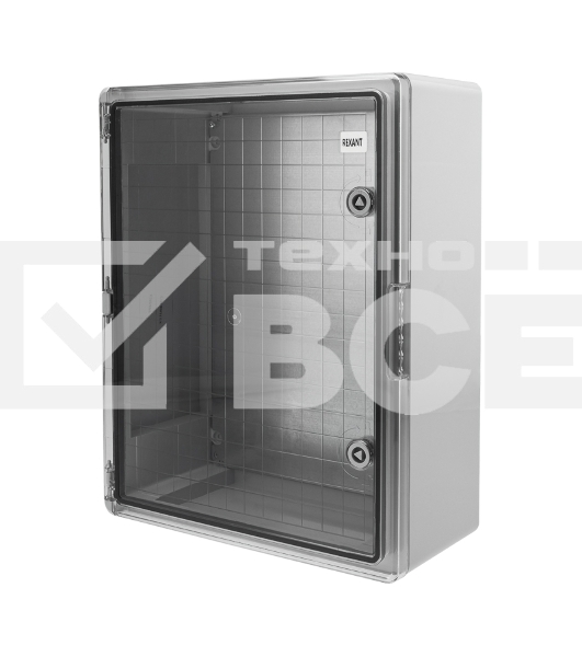 Корпус пластиковый ЩМПп с прозрачной дверцей и монтажной панелью 500х400х180мм, АБС, УХЛ1, IP65 Rexant