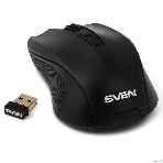 Мышь беспроводная SVEN RX-400W черный, 1400 dpi, радиоканал, USB, кнопки - 4, фото10
