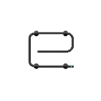 Полотенцесушитель электрический BAU E Black 41х53, черный матовый, фото4
