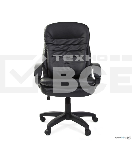 Кресло компьютерное Chairman 795 LT черный, экокожа, пластик, газпатрон 3 кл, ролики, механизм качания