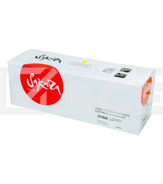 Картридж лазерный Sakura CF402A для HP Color LaserJet Pro M252n/M252dn/MFP277dw/277n, желтый, 1400 к.
