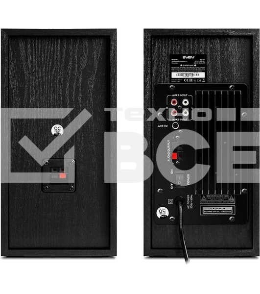 Акустическая система 2.0 SVEN MC-10, чёрный, мощность 2x25Вт (RMS), FM-тюнер, USB/microSD, дисплей, пульт ДУ, Bluetooth SVEN MC-10, чёрный, акустическая система 2.0, мощность 2x25Вт (RMS), FM-тюнер, USB/microSD, дисплей, пульт ДУ, Bluetooth