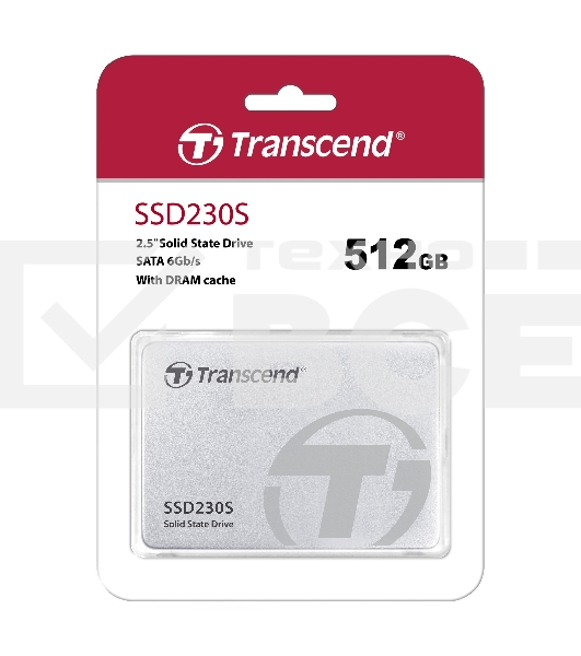 Накопитель SSD Transcend 230S, 512Gb, SATA III, 2.5