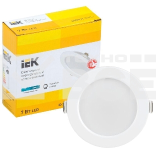 Светильник светодиодный ДВО 1611 7Вт 4000К IP20 круг бел. IEK LDVO0-1611-07-4000-K01