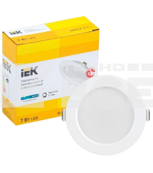 Светильник светодиодный ДВО 1611 7Вт 4000К IP20 круг бел. IEK LDVO0-1611-07-4000-K01