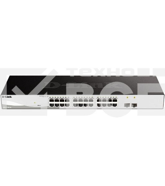 Коммутатор настраиваемый D-Link DGS-1210-26/F 24G 2SFP