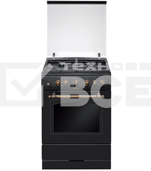 Плита газовая Hansa FCGA62109 черный, конфорок 4 шт, духовка 58 л, 60 см x 85 см x 60 см