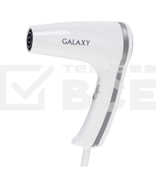 Фен для волос с настенным креплением Galaxy Line GL 4350, белый, 1400 Вт, 2 скорости потока воздуха, функция «холодный воздух», защитная сетка, настенное крепление