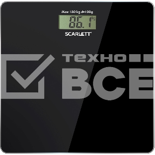 Весы напольные электронные Scarlett SC-BS33E036 макс.180кг черный
