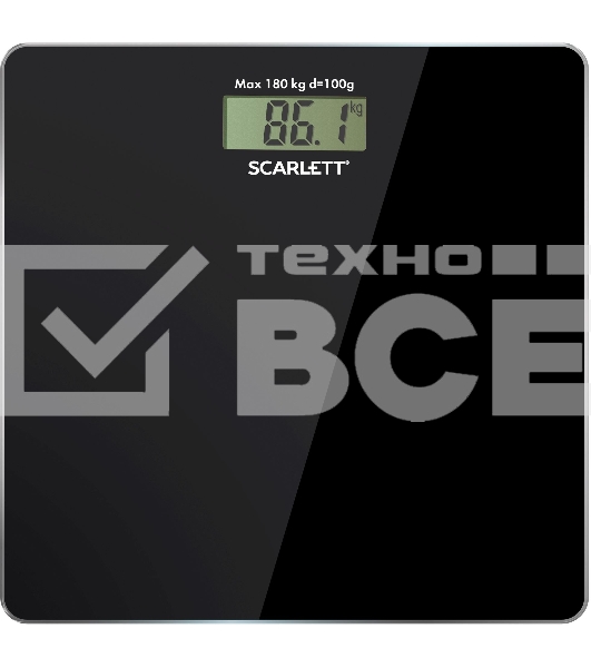 Весы напольные электронные Scarlett SC-BS33E036 макс.180кг черный
