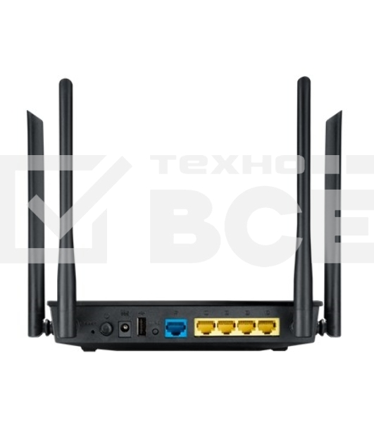 Маршрутизатор беспроводной Asus RT-AC1200 10/100BASE-TX черный (Dual Band)