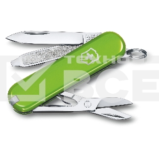 Нож перочинный Victorinox Classic Smashed Avocado (0.6223.43G) 58мм 7функц. карт.коробка