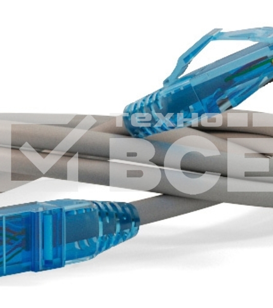 Патч-корд Hyperline PC-LPM-UTP-RJ45-RJ45-C6-0.5M-LSZH-GY Патч-корд U/UTP, Cat.6, LSZH, 0.5 м, серый