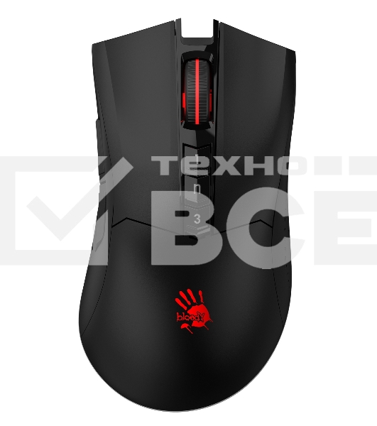 Мышь беспроводная A4Tech Bloody R90 Plus черный, 5000 dpi, радиоканал, USB, кнопки - 8