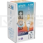 Лампа светодиодная филаментная Gauss Smart Home DIM+CCT E14 CF35 4,5 Вт 2000-6500 К 1/10/40, фото8