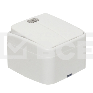 Выключатель 2-клавишный ОП 10А с индикатором белый EKF Basic Минск