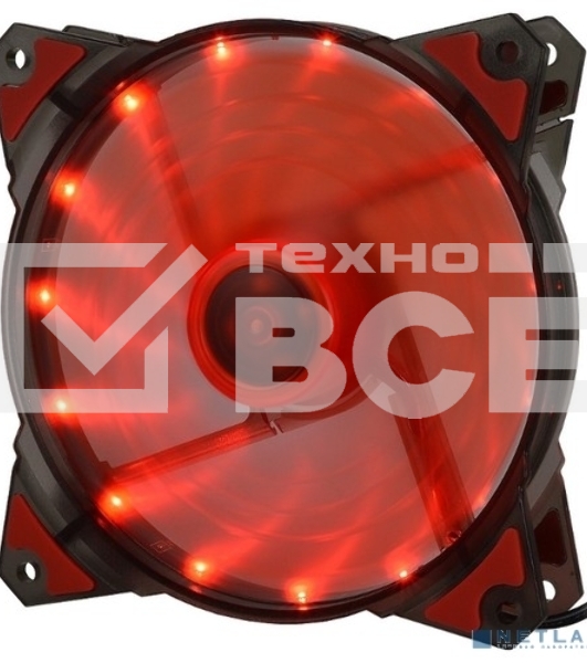 Вентилятор для корпуса Crown CMCF-12025S-1220 черный/красный, 120 мм, 1650 об/мин, 28 дБ, 3 pin